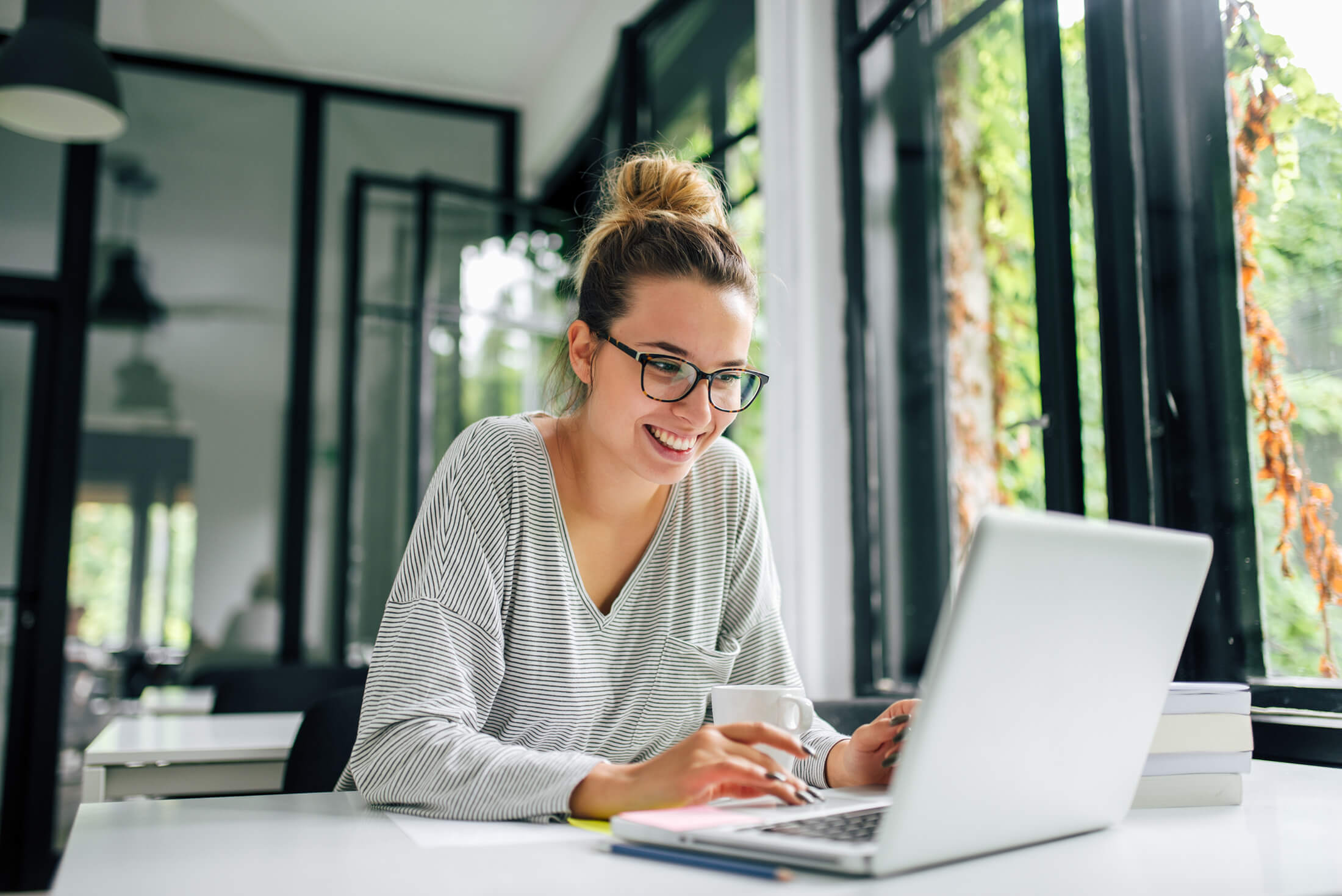 Woman on computer