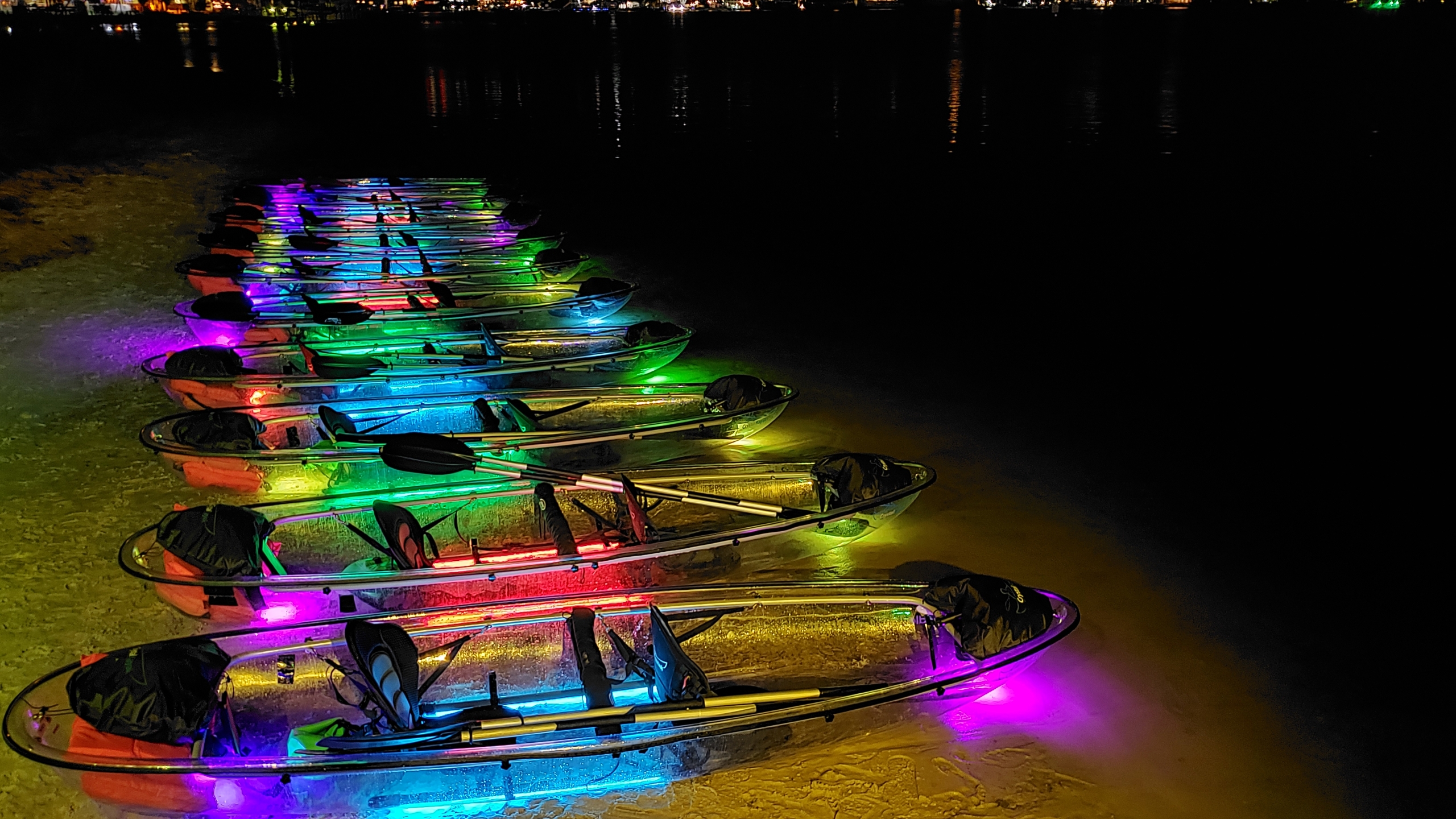 glow in the dark canoe boats