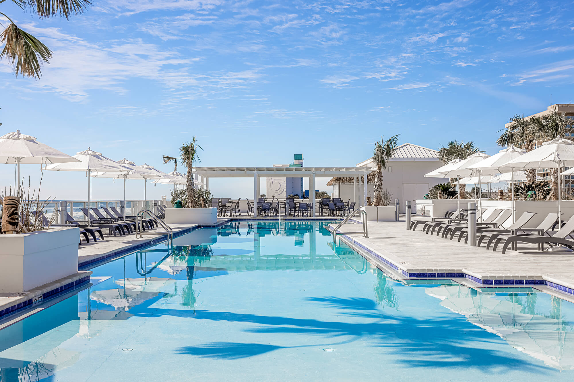 Pool side view of Pensacola Beach Resort